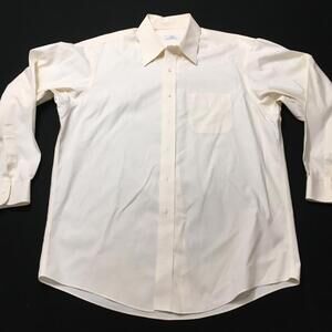 Brooks Brothers Dress Shirt 346 beige Mens 16.5 34/35